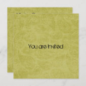 グリーンペイズリーベビーシャワー 招待状 (正面/裏面)