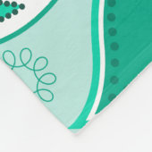 グリーンペイズリー毛布 フリースブランケット (角)