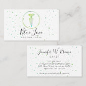 グリーンペストリーバッグケーキベイカーパティスリーシェフ 名刺 (正面/裏面)