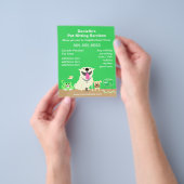 グリーンペットシッターのプロモーションフライヤー チラシ (手)