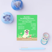 グリーンペットシッターのプロモーションフライヤー チラシ (シングル)