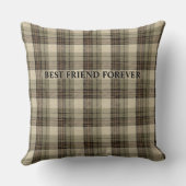 グリーンペット写真クラシックカントリースタイルプレイド クッション (裏面)