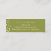 グリーンペッパーシンプルフローラ スキニー名刺 (裏面)