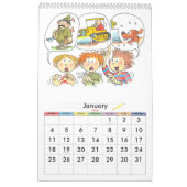 グリーンペ独身のージ学年カレンダーの子供 カレンダー (1月 2026)