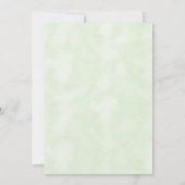 グリーンホタテのフレームヴィンテージベビーシャワー 招待状 (裏面)