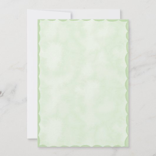 グリーンホタテヴィンテージベビーシャワー招待状 招待状 (裏面)