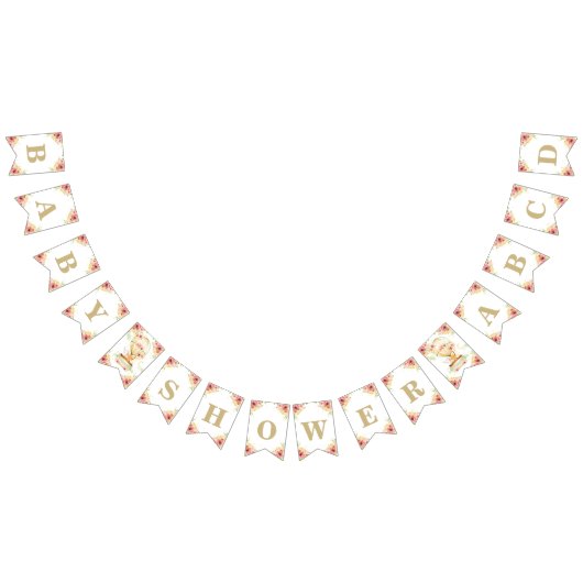 グリーンホットエアバルーン動物ニュートラルベビーシャワー バンティングフラッグ (全)