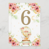 グリーンホットエアバルーン動物中性テーブル番号 (正面/裏面)