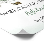 グリーンホットエアバルーン赤ちゃんシャワーへようこそ ポスター (角)