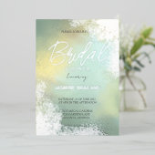 グリーンホブルコズミックウォッシュブライダルシャワースパークル 箔招待状 (立ち正面)