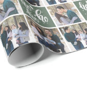 グリーンホホホメリークリスマス–3枚 ラッピングペーパー (ロールコーナー)