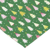 グリーンホモダンットピンクブラックライムクリスマスホリデー ショートテーブルランナー (コーナー)