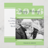 グリーンホモダンリデーフォトホリデーフラットカード シーズンカード (正面/裏面)