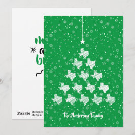 グリーンホリデイCaにスクライブリーテキサス州クリスマスツリー シーズンカード