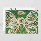 グリーンホリデーエンジェルカスタム招待状または招待状 招待状 (正面/裏面)