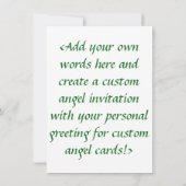 グリーンホリデーエンジェルカスタム招待状または招待状 招待状 (裏面)