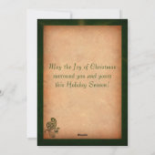 グリーンホリデーカードウィズペイズリーツリー シーズンカード (裏面)