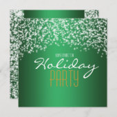 グリーンホリデーパーティーグリッタースパークル招待状 招待状 (正面/裏面)