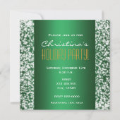 グリーンホリデーパーティーグリッタースパークル招待状 招待状 (裏面)