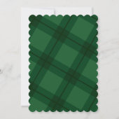 グリーンホリデー格子状フォイルフェイククリスマスパーティー 招待状 (裏面)