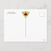 グリーンホリデーPOのハートを持つ赤いクリスマスツリー シーズンポストカード (裏面)