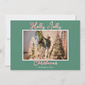 グリーンホリーすてきクリスマスの写真と手紙 シーズンカード (正面)