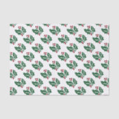 グリーンホリーとレッドベリーのクリスマスパターン 薄葉紙 (正面)