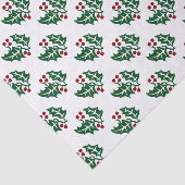 グリーンホリーとレッドベリーのクリスマスパターン 薄葉紙 (詳細)