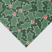 グリーンホリークリスマスラッピング紙 薄葉紙 (詳細)