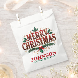 グリーンホリーデヴィンテージクリスマスオフィスパーティ フェイバーバッグ