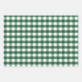 グリーンホリ素朴デーパターンズウッズツリーズプレイド ラッピングペーパーシート (正面3)