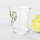グリーンホワイトウォーター色のフローラ結婚ズ ショットグラス (右)
