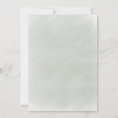 グリーンホワイトウォーター色フローラグリッター結婚ズ 招待状 (裏面)