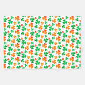 グリーンホワイトオレンジアイリッシュパーティーアイルランドSt patricks ラッピングペーパーシート (正面)