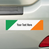 グリーンホワイトオレンジストライプ色 バンパーステッカー (車上)