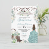 グリーンホワイトカッティウェスタンブーツチャラキンセニェラ 招待状 (スタンド正面)