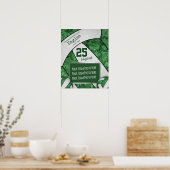 グリーンホワイトガールズバレーボールチームの写真 ポスター (キッチン)