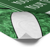 グリーンホワイトガールズバレーボールチームの写真 ポスター (角)