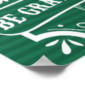 グリーンホワイトキャンプ規則ポスター ポスター (角)