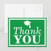 グリーンホワイトグラッドキャップありがとう ポストカード (正面/裏面)