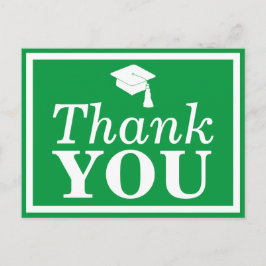 グリーンホワイトグラッドキャップありがとう ポストカード