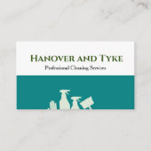 グリーンホワイトシンプルプロフェッショナル洗浄 名刺 (正面)