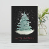 グリーンホワイトスタークリスマスツリー シーズンカード (スタンド正面)