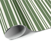 グリーンホワイトストライプズ沿岸海辺 ラッピングペーパー (ロールコーナー)