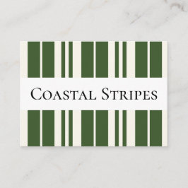 グリーンホワイトストライプズ沿岸海辺 名刺