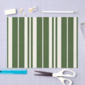 グリーンホワイトストライプズ沿岸海辺 薄葉紙 (クラフト)