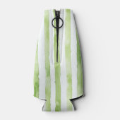 グリーンホワイトストライプビーチピンクフラミンゴ ボトルクーラー (裏面)