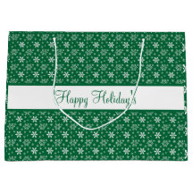 グリーンホワイトスノーフレークスハッピーホリデーズフェスティバル