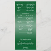 グリーンホワイトスノーフレーク結婚式 プログラム (裏面)