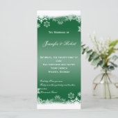 グリーンホワイトスノーフレーク結婚式 プログラム (スタンド正面)